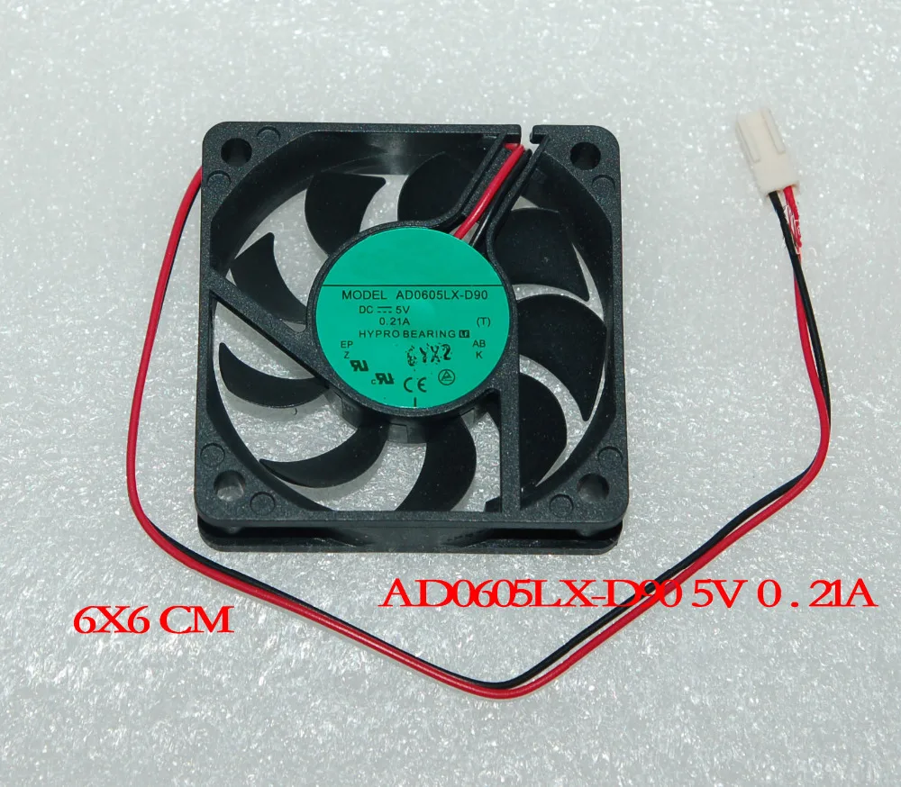 

3pcs FAN FOR 6CM ADDA AD0605LX-D90 60X60X15mm 5V 0.21A Dahua DVR Fan Dahua VCR Fan 2-wire 2-pin connector