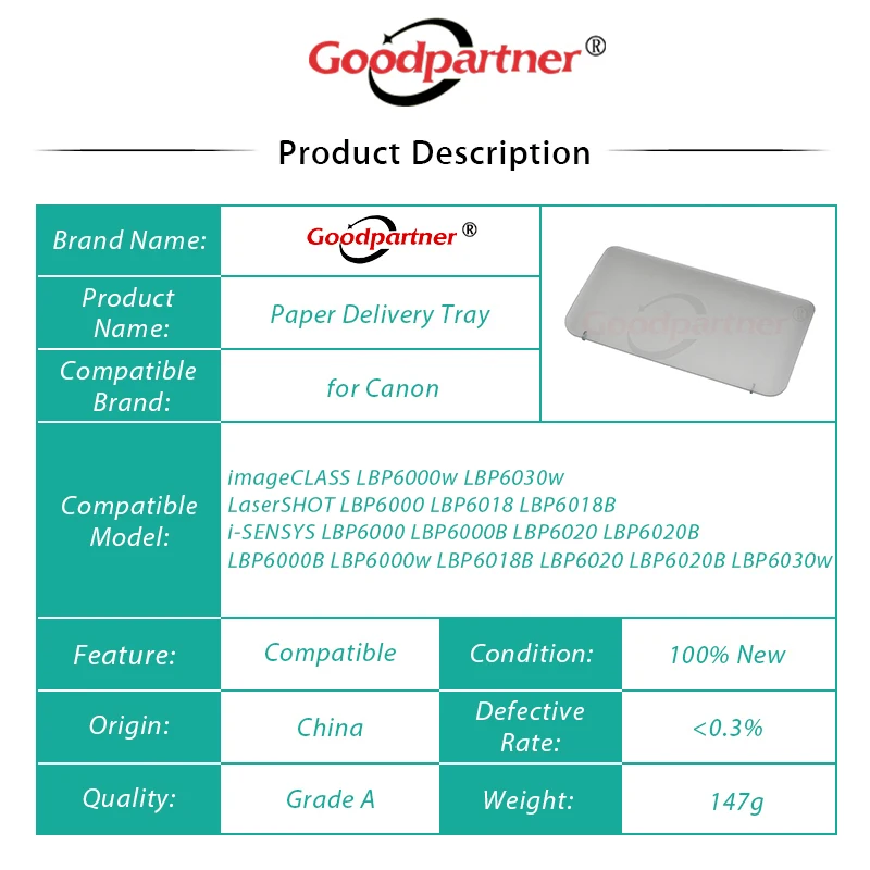 1X FC0-0657-000 Paper Delivery Output Tray for Canon LBP6000 LBP6018 LBP6020 LBP6030 / LBP 6000 6018 6020 6030