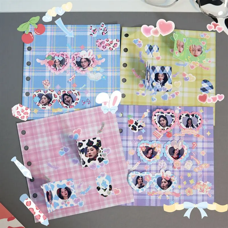MINKYS Neue Ankunft 3 stücke 6 stücke Kawaii Bär Band Laser Bling Aufkleber DIY Sammelalbum Aufkleber Konfetti Dekoration DIY Foto rahmen – Detail 18
