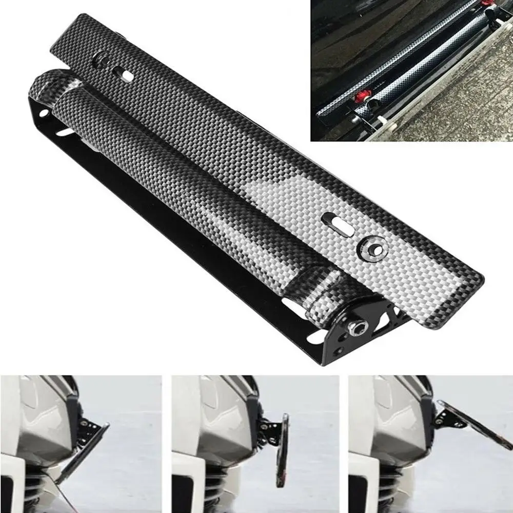 Universal Adjustable Multi colorful Car License Plate Frame Holder Carbon Fiber Racing Number Plate Auto Mount Bracket