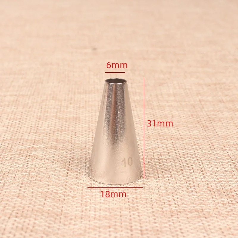 10# round Hole Cream Decorating Mouth DIY Cake Baking Tool Small Number 304 Stainless Steel