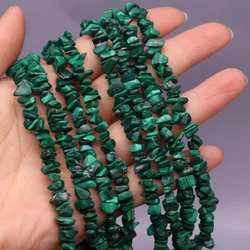 Natural Stone Beads Irregular Freeform Chips Gravel Malachite Bead for Jewelry Making Necklace Bracelet Gifts for Women 38cm