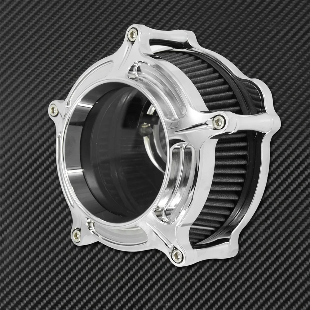 Motorcycle Air Cleaner Intake Filter Chrome For Harley Sportster XL48 Dyna FXDLS Touring Electra Road Glide Softail FLSTNSE