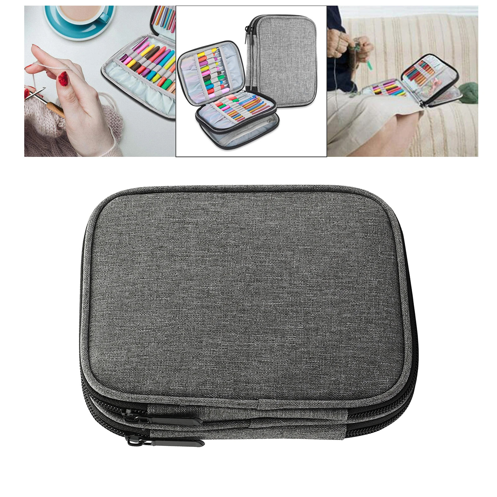 Portable Organizer Case Bag For Circular Knitting Needles Crochet Hooks Bag Oxford fabric Durable Storage Bags for Sewing Tool