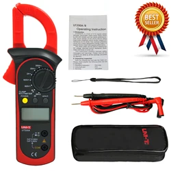 UNI-T UT200A Professional Digital Clamp Meter Ohm DMM DC AC Voltmeter AC Ammeter Resistance Testers With Backlight