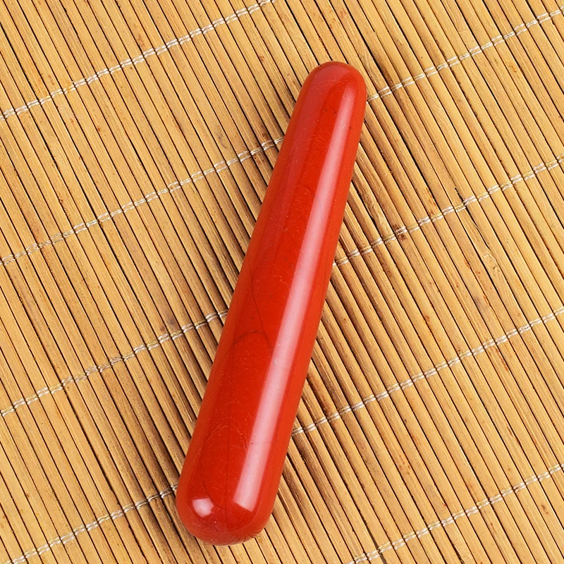 

Jade Massage Wand Gua sha Tool Eye Health Care Acupoint Pen Natural red jasper Face Body Meridian acupuncture points Yoni Wand