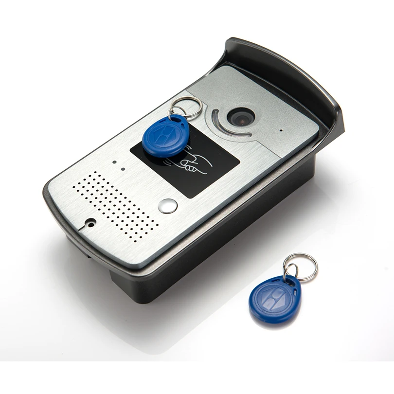 7 "Video-Deurbelsysteem, Video-Intercom Met Elektrisch Slot + Voeding + Deuruitgang + Rfid Keyfob Deurtelefoon Voor Thuis