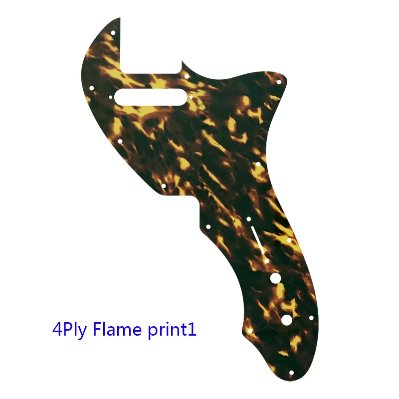 Feiman Custom Guitar Parts - For US Tele 69 Thinline Guitar Pickguard Scratch Plate, Multi Color Choice Flame Pattern