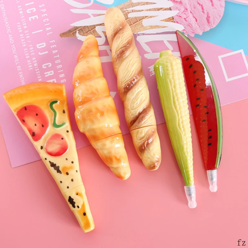 

100 Pcs Pizza Hot Dog Ballpoint Pens Bread Pen Ball Pens Student School Writing Supplies