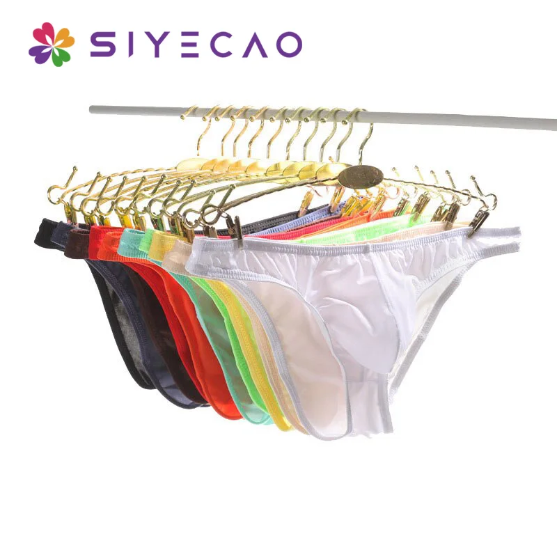 New Ice Silk Ultra-thin Transparent Men Sexy Underwear Briefs Men Seamless Breathable Panties Pouch Bikini Underwear Jockstrap