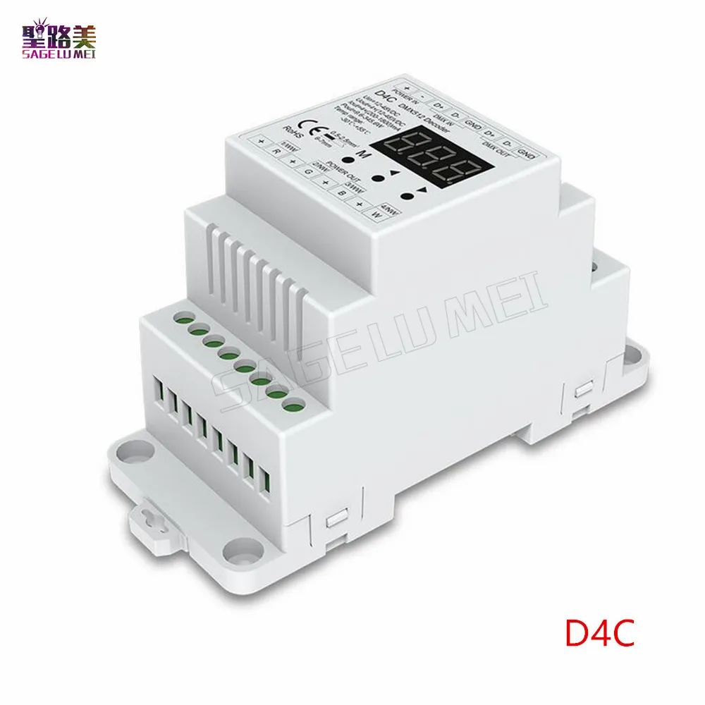 DC5V 12V 24V 36V  4CH PWM constant voltage / constant current CC CV DMX decoder DMX512 LED Controller for RGB RGBW LED Tape lamp