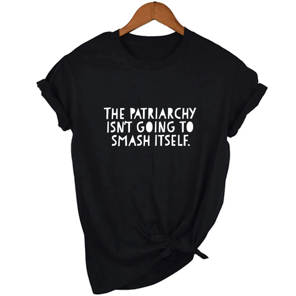 Letter Slogan Graphic Tee Feminist Saying Shirt Aesthetic Art Tops Summer The Patriarchy Isn't Going To Smash Itself T-Shirt