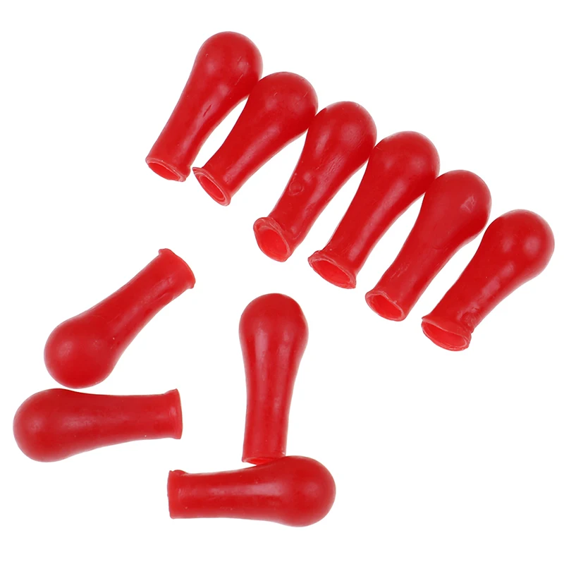 Hot Koop 10Pcs Dropper Rood Rubber Bulb Hoofd Dropping Fles Insert Pipet Lab Supplies