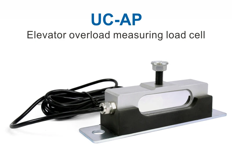 Rectangle UC-AP-B Elevator compression cabin Load Cells sensor below the elevator car  with Anti vibration rubber pad