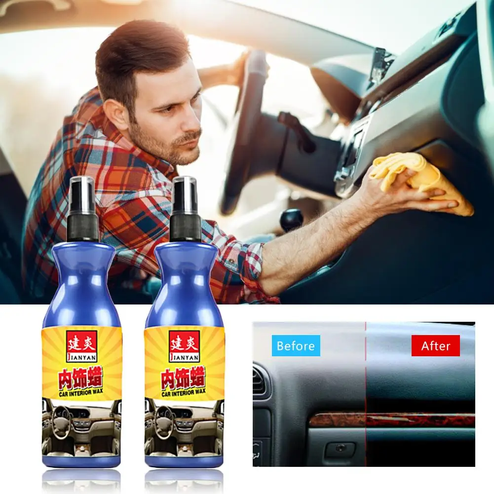 

100ml Car Interior Cleaner Tire Wax Paint Plastic Leather Retreading Agent Automotive Polish Wax Household Cleaning Agent