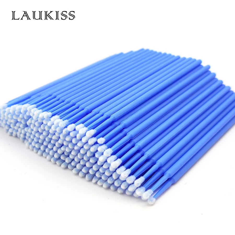 100pcs Micro make up brushes Eyelash Extension EyeLash Glue Brushes Lint Free Applicators Disposable MakeUp brushes Makeup Tools