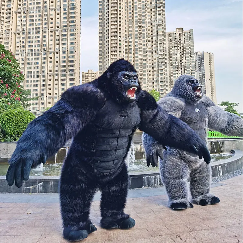 Gorilla King Kong Inflatable Clothing Cartoon Plush Doll Clothing Breathable Lightweight Performance Props Doll Clothing