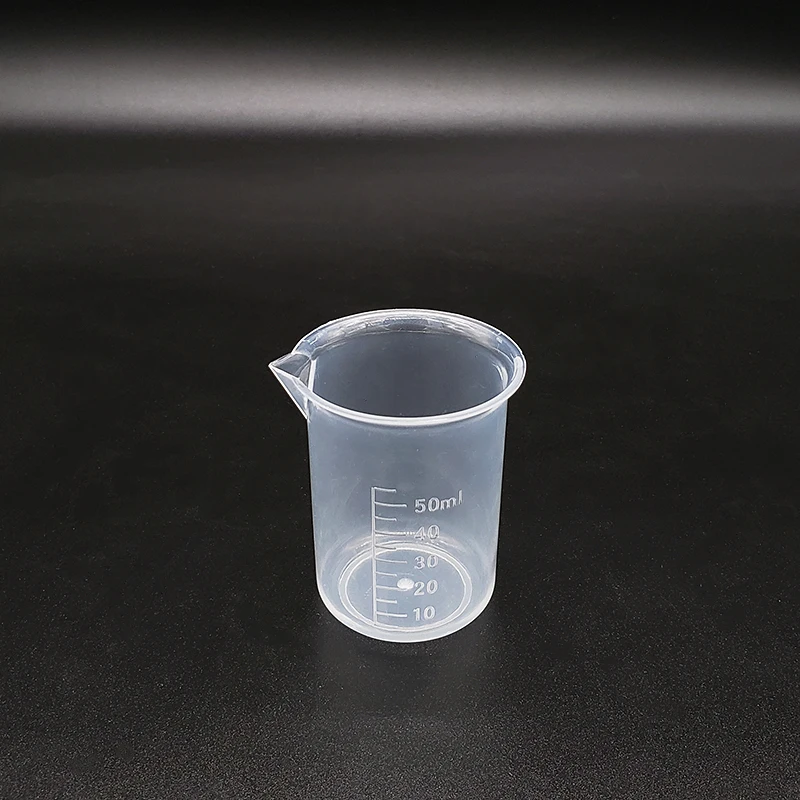 3pcs Plastic beaker in low form ,Capacity 50ml,Plastic measuring cup,Laboratory plastic beaker