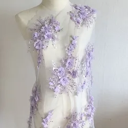 Autocollants de fleurs en dentelle violette, rose, jaune, bleu, fleurs 3D, pour robe de mariée, DIY bricolage, Patch de mode, tissu en dentelle pour bandeau de cheveux, Scrapbooking