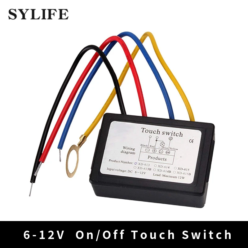 XD-613 OnOff Touch Switch 6-12V DC For LED Lamp DIY Accessories