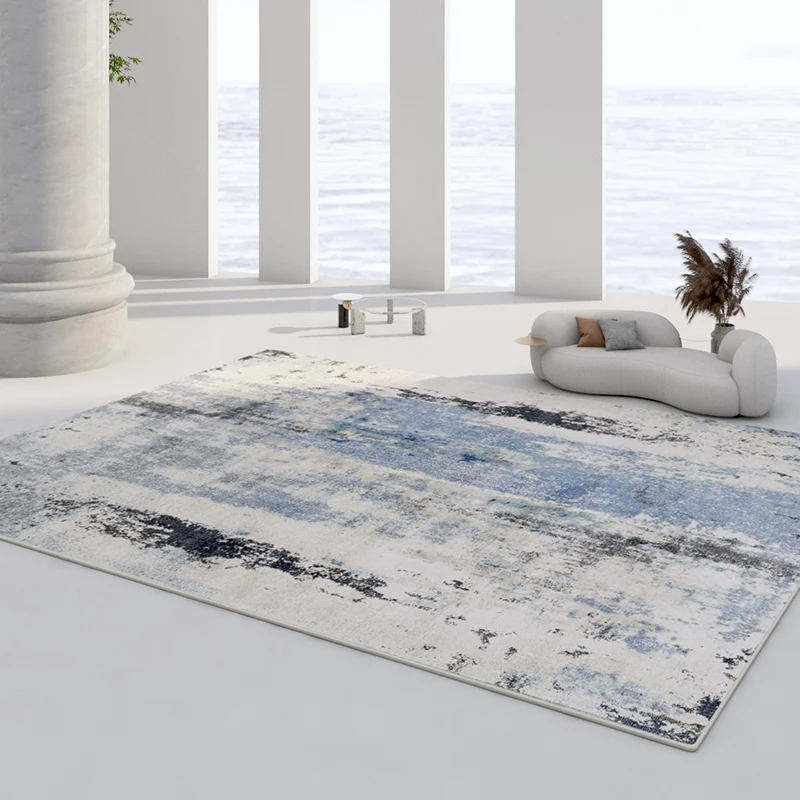 Ink Drawing Carpet Nordic Abstract Modern Area Rug Table Bedside Kids Play Mat for Non-slip Large Rug Living Room/Bedroom