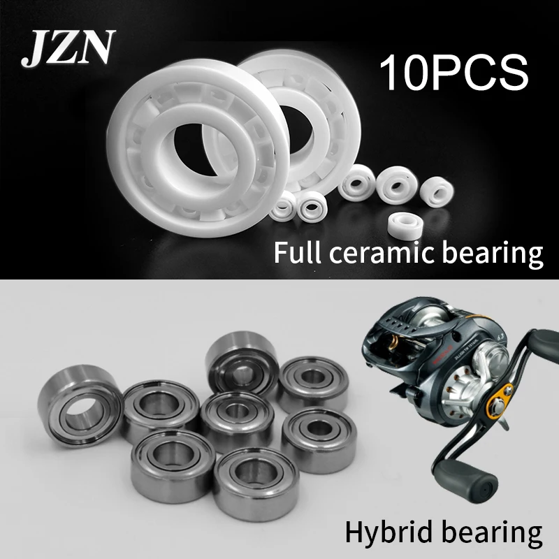 Free shipping 10PCS Full ceramic hybrid ceramic bearing 623 MR115 ZZ lure fishing reel rotating reel upgrade smooth bearing