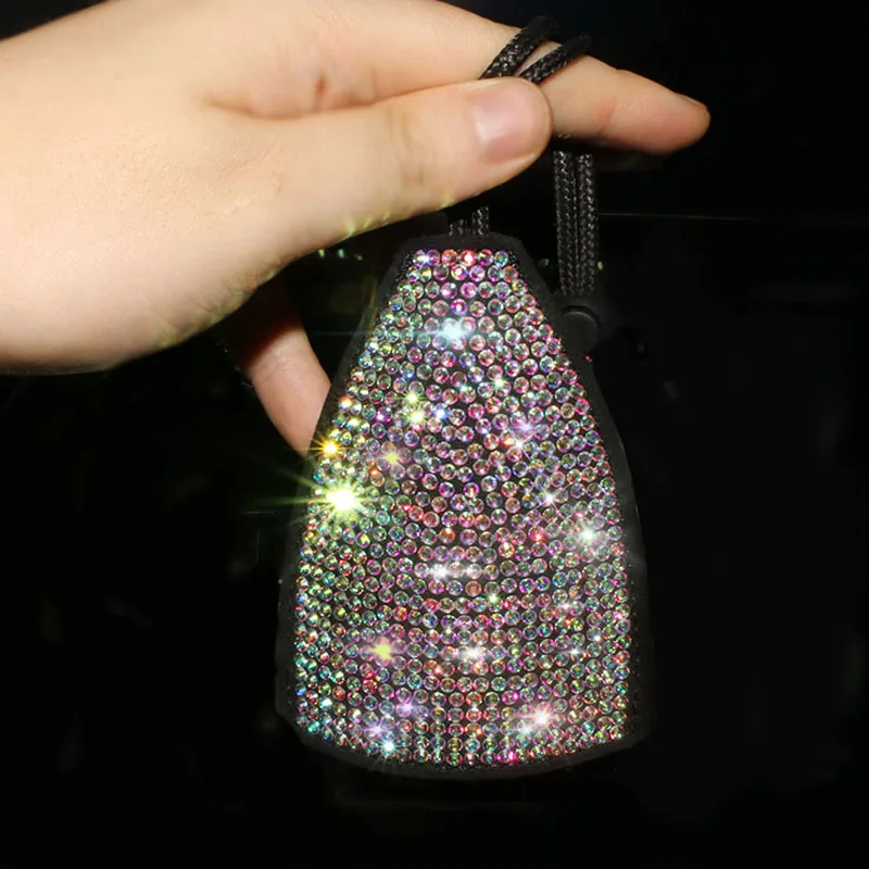 Luxurious Super Flash Diamond Universal Key Bag for Women Car Accessories Bling Crystal Key Chian Cover Auto Keyring Holder