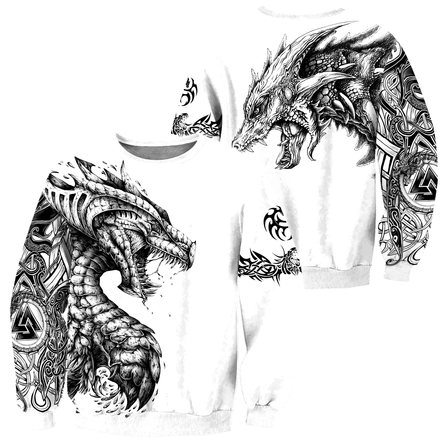 Tattoo and Dungeon Dragon 3D Printed Unisex Deluxe Hoodie Men Sweatshirt Streetwear Zip Pullover Casual Jacket Tracksuit KJ0273