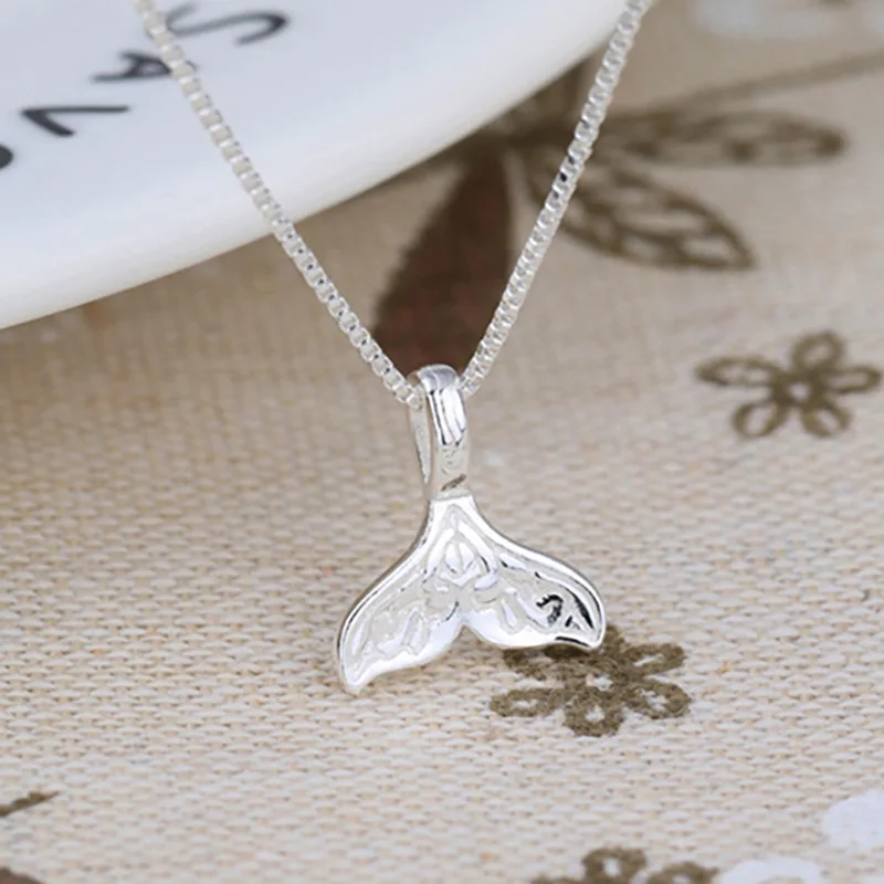 

VENTFILLE 925 Sterling Silver Fashion Personality Mermaid Tail Necklace Female Korean Version of Simple Clavicle Chain