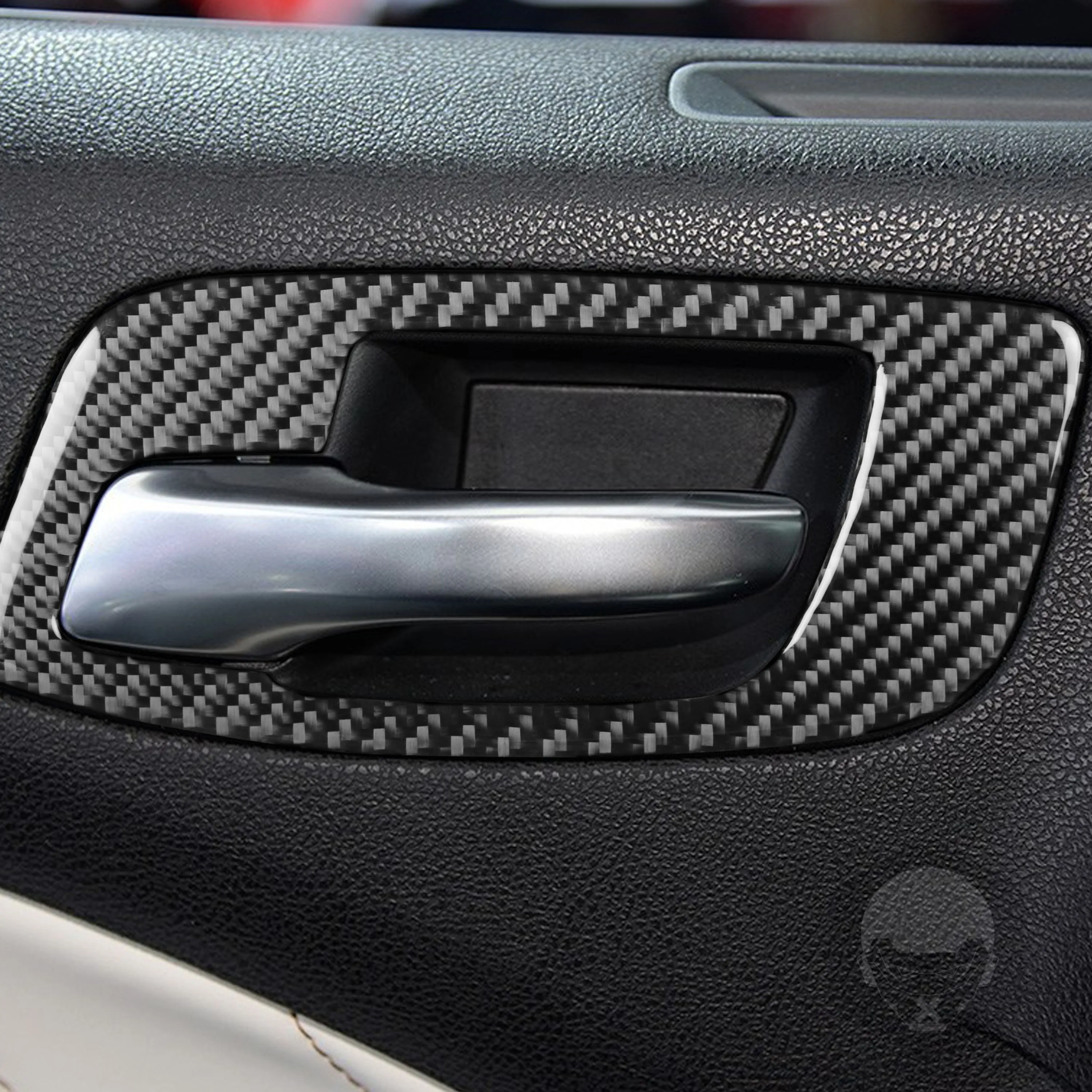 

For Dodge Charger 2011 2012 2013 2014 Carbon Fiber Stickers Inner Door Handle Frame Decoration Trim Interior Car Accessorie