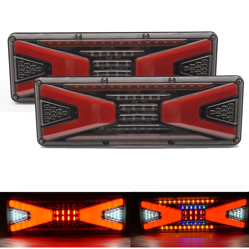 12V/24VTruck LED Rear Tail Light Warning Lights Rear brake reverse turn indicator external lamp for Trailer Caravans UTE Campers