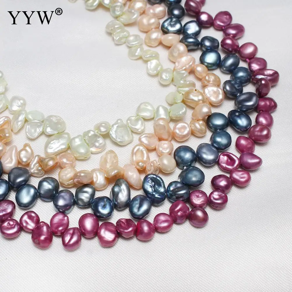 

5-6mm Mixed Colors Nuggets Loose Pearls Bead Cultured Baroque Freshwater Pearl Beads Nuggets 14.5 Inch Strand