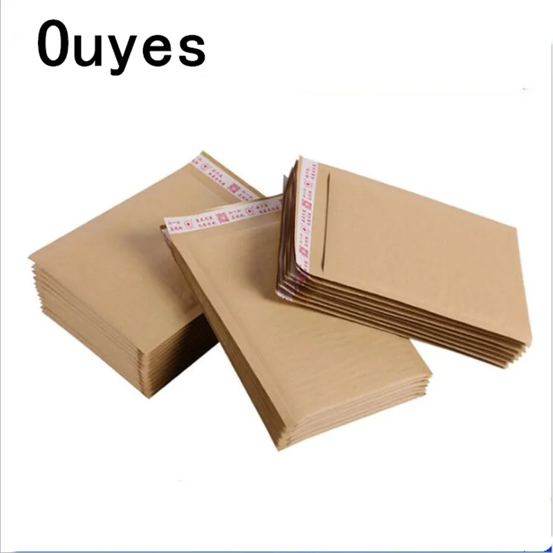 50pcs Natural Brown Kraft Paper Bubble Mailer Bag Self Seal Adhesive Envelope Business Express Shiping Packaging Bags