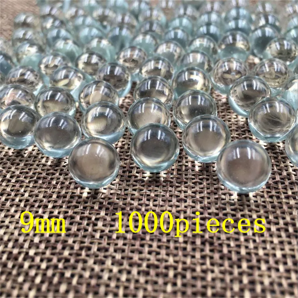 1000 stücke 9MM glas perle verwendet Extra Hyaline Glas Ball Rund Partikel Pellets Jagd Zubehör