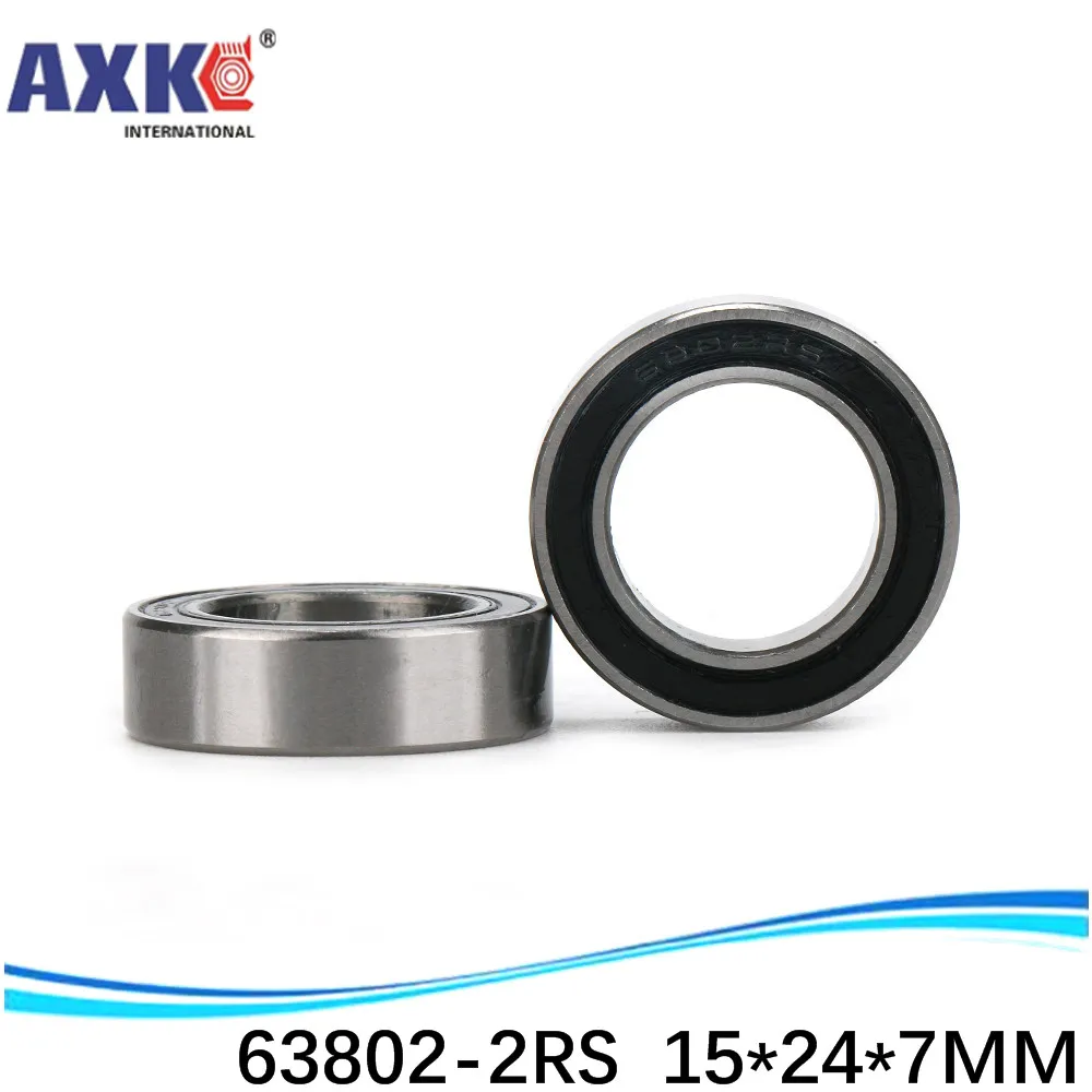 The Rubber sealing cover  Thin wall deep groove ball bearings 15247 6802W7 63802ZZ 63802-2RS 15*24*7 mm