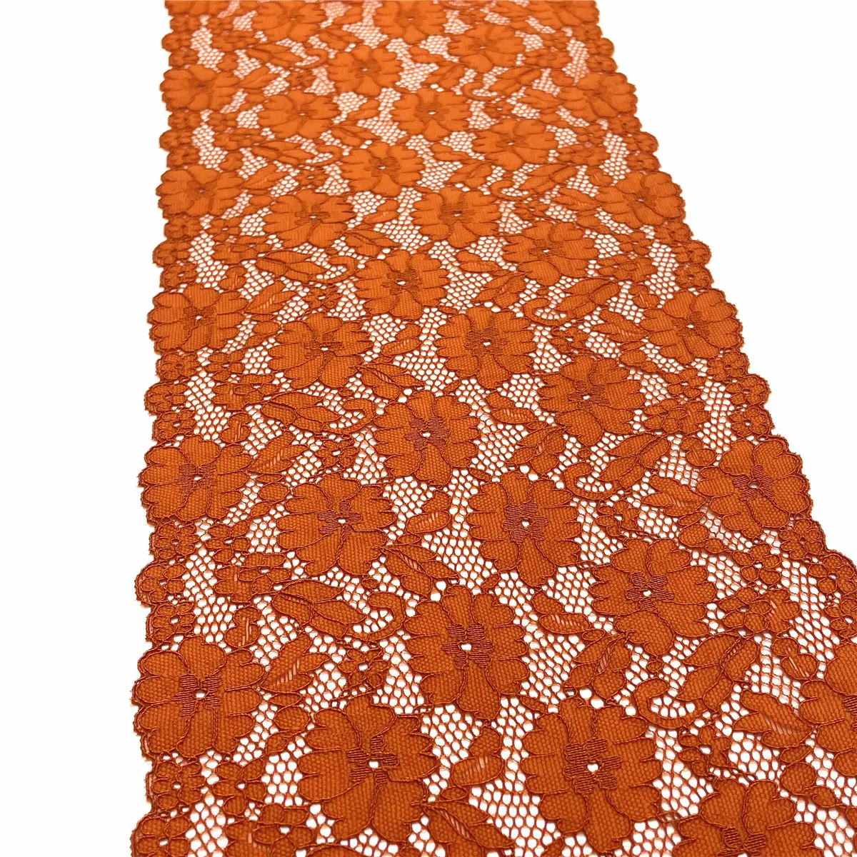 3y/Lot Width 17cm Orange Elastic Stretch Lace Trim DIY Craft Sewing Supplies Skirt Hem Decoration Accessory Dolls Bjd Underware