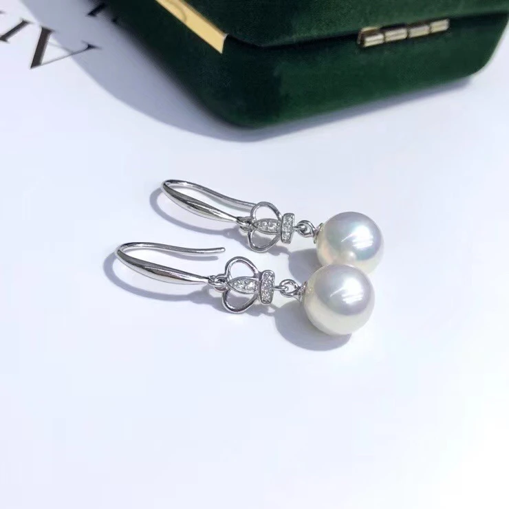 Lovely Crown 925 Sterling Silver Earrings Findings Settings Base Mountings Parts Mounts for Pearls Agate Crystal Stones