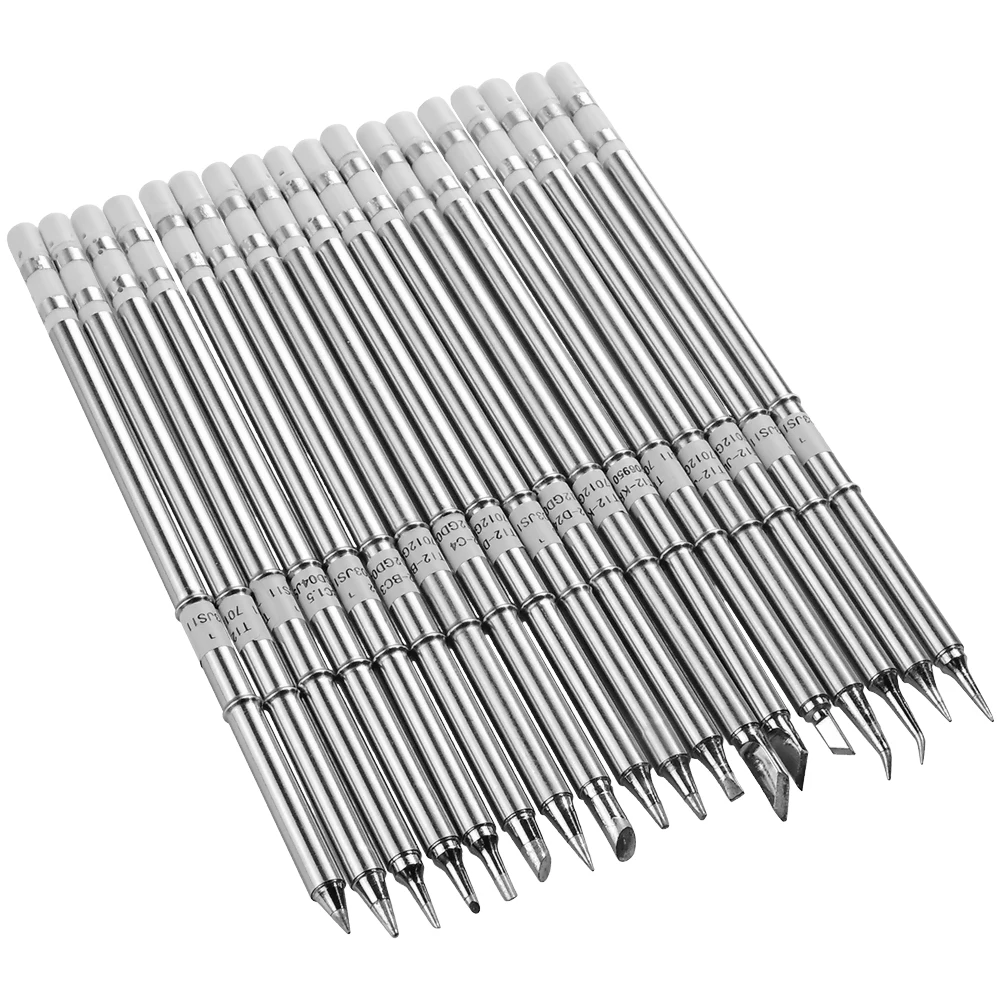 T12 سلسلة سبيكة لحام كهربائي نصائح ل هاكو T12 LED الاهتزاز التبديل متحكم في درجة الحرارة FX951 K BC2 B2 ILS BL C4 JL02