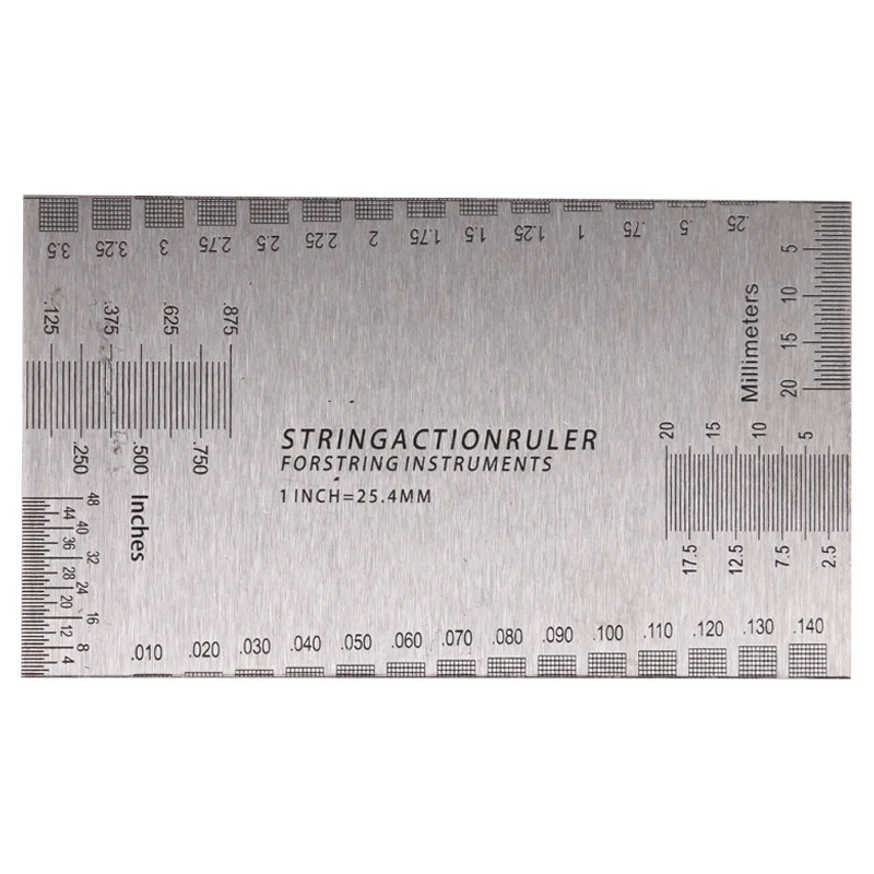 

1 шт. металлическая Прочная Акустическая электрическая гитарная струна, линейка, измерительный инструмент in/mm для магнитного Banjo, измерительные инструменты