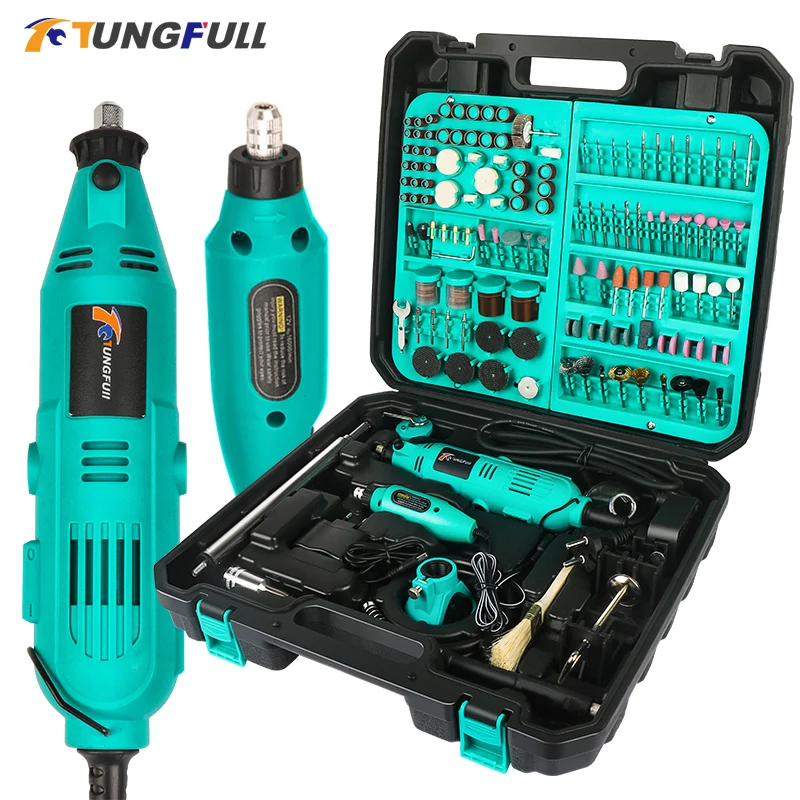 Tungfull Mini Electric Hand Drill Electric Mini Drill Power Tool Mini Dremel Rotary Tool Polishing Machine Electric Grinder