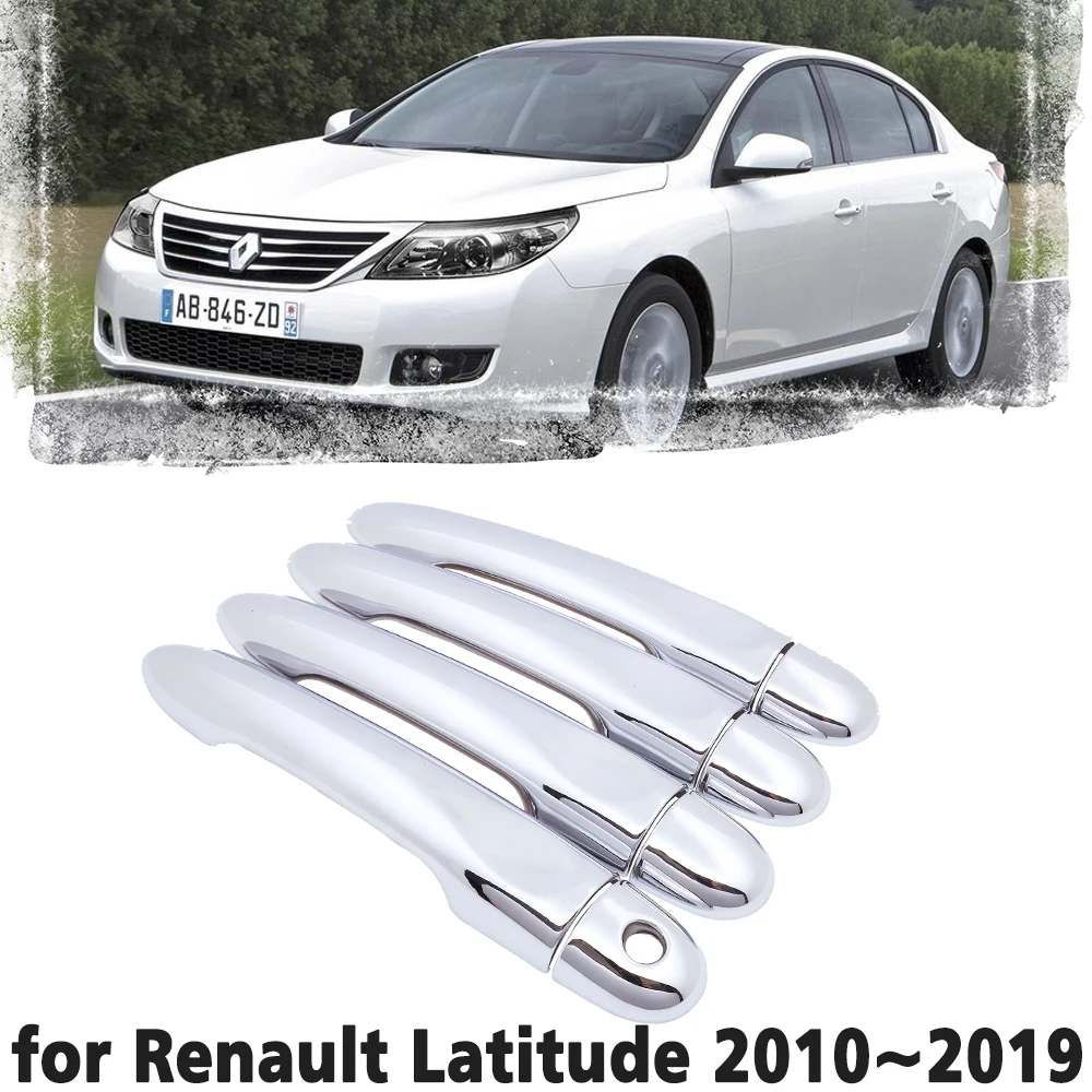 

Luxury chrome door handle cover trim protection cover for Renault Latitude 2010~2019 Safrane Samsung SM5 Car accessory sticker