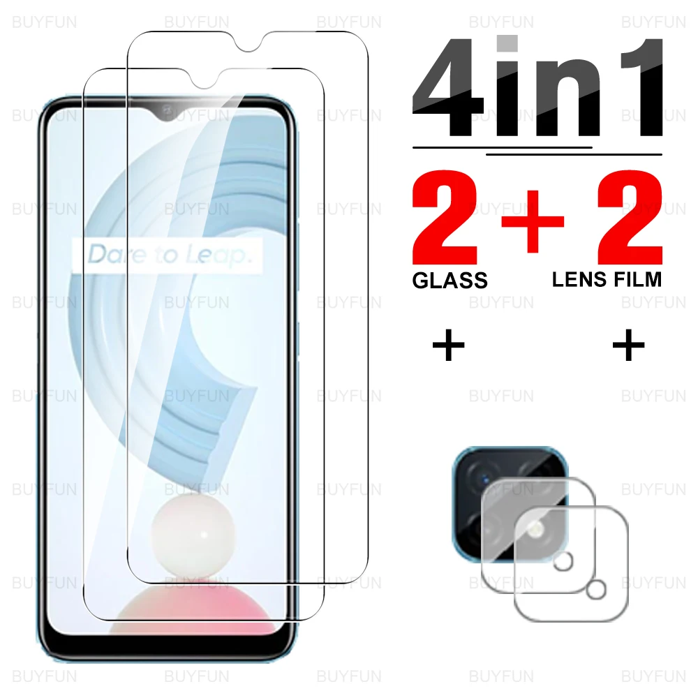 4in1 Screen Protector For Realme C21Y 6.5'' Tempered Protective Glass For Redmi C21Y Redmy C 21 C21 Camera Lens Protective Film