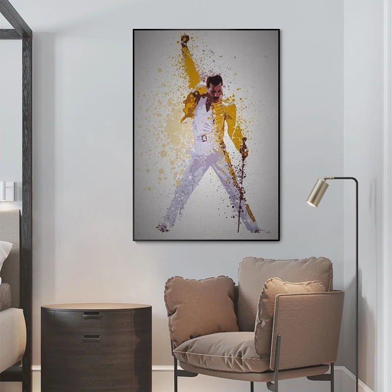 Modern Rock Band Wall Art Canvas Star Poster Bedroom Bohemian Rhapsody MusicPainting Picture Print Living Room Home Decoration