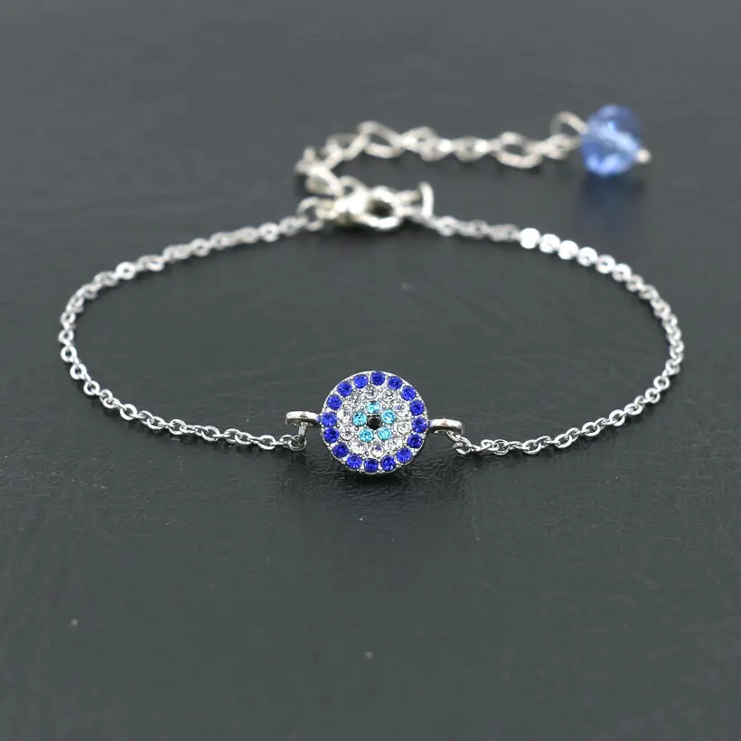 Minimalism Evil Eye Women Bracelet Thin Stainless Chain Charm Men Bracelets Evil Eye Bracelet Couples Friendship Jewelry Gift