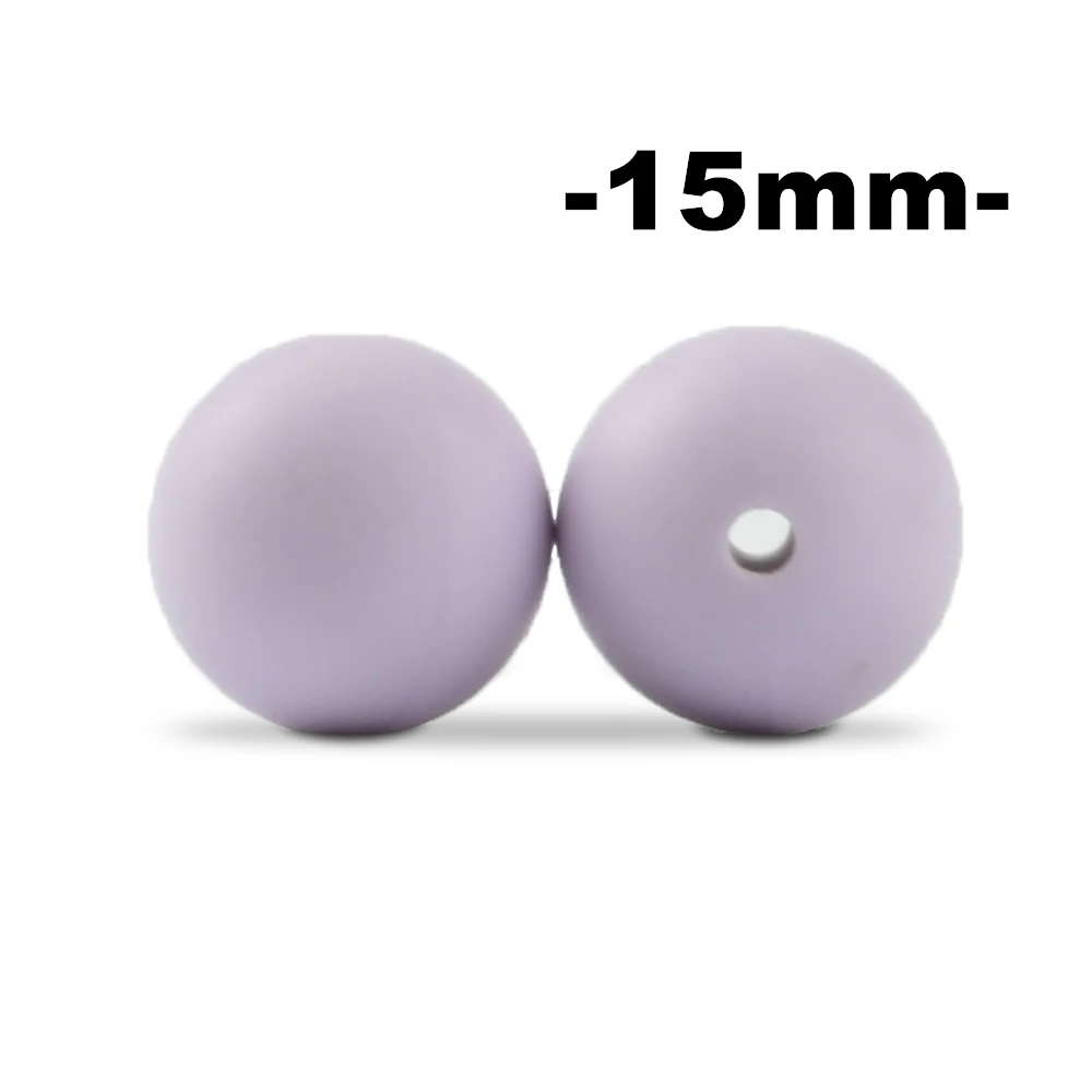 15mm 100 stuks Ronde Siliconen Kralen Bijtring Baby Verpleging Ketting Fopspeen Clip Mondverzorging BPA Gratis Food Grade Kleurrijk