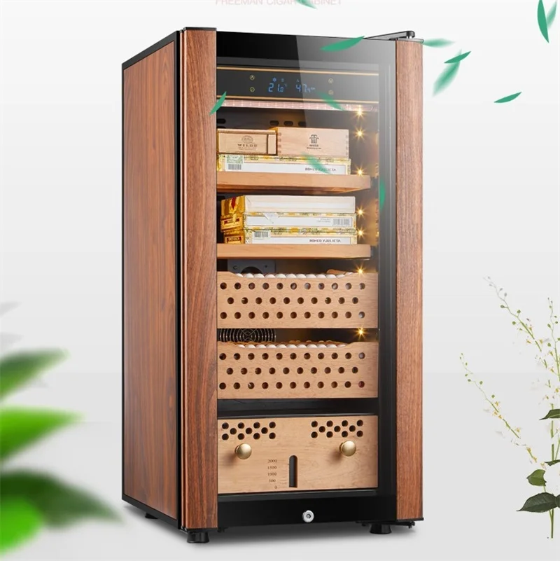 Electric Cigar Cabinet with LED Light, Humidor Cooler, Spanish Cedar Wood Shelf, EC-028, New, 2024