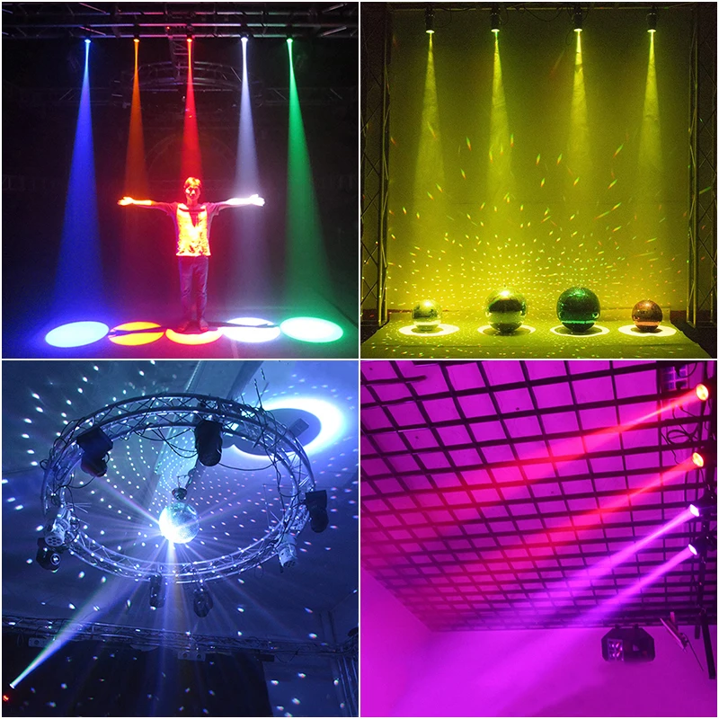 DMX512 stage spotlight RGBW 4in1 stage light dj disco ktv bar stage light Colorful beam light for mirror ball Spot light concert