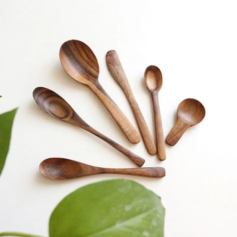 1pcs Teak Natural Wood Spoon Colander Spoon Special Nano Soup Sskimmer Ccooking Spoon Wooden Kitchen Tableware Tool