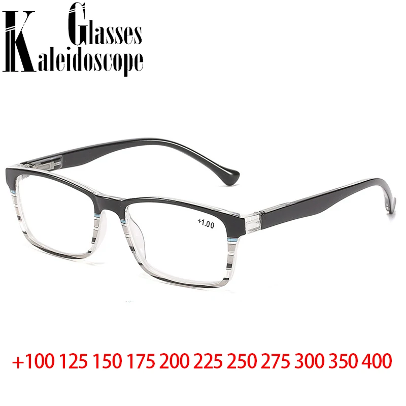 Gafas de lectura cuadradas para hombre y mujer, lentes de alta definición para presbicia, hipermetropía, + 100, 125, 175, 225, 275, 300