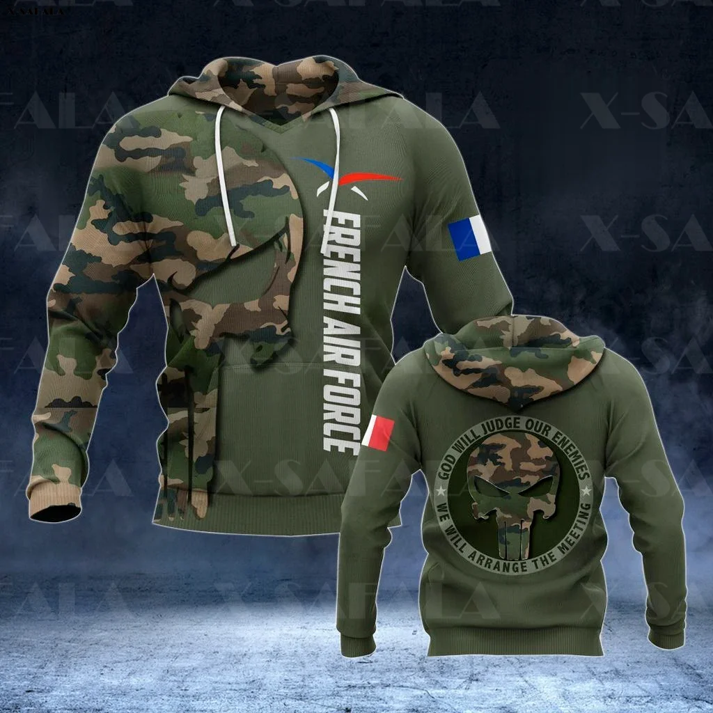 FRENCH Warrior SYMBOL EMS Smile Back 3D Printed Man Female Zipper HOODIE Pullover Sweatshirt Hooded Jersey Tracksuits